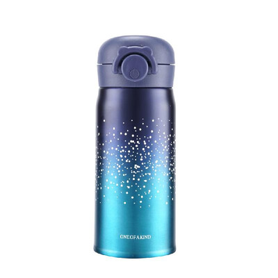 

500ml Stainless Steel Vacuum Insulation Cup Starry Sky Bounce Vacuum Flask Thermal Water Bottle Thermos Cup Leak-proof Straight Cu