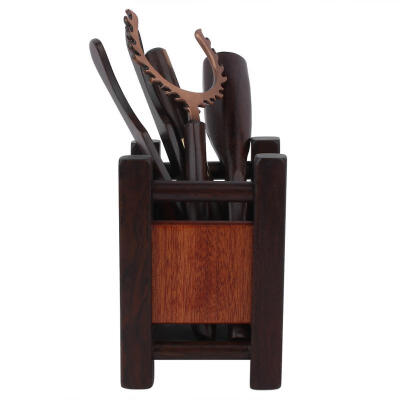 

Greensen 6PCS Chinese-style Ebony Tea Ceremony Six Gentleman Tea Folder Set Accessories