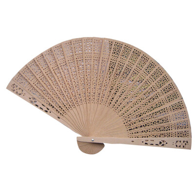 

〖Follure〗Wedding Hand Fragrant Party Carved Bamboo Folding Fan Chinese Style Wooden
