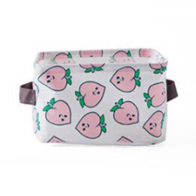 

Sundries Organizer Cartoon Cosmetic Case Toy Barrel Box Cloth Storage BasketH01