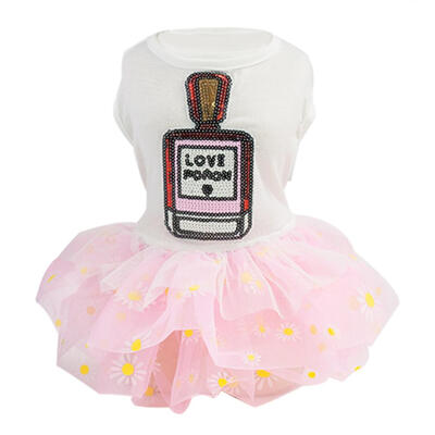 

Pet Dog Clothes Summer Dog Mesh Dress Perfume Bottle Dogs Wedding Dresses