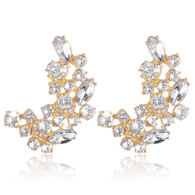

Fashion Crystal Moon Clip Earrings Ear Cilp Ear Cuff Earring Jewelry For Women 1 Pcs
