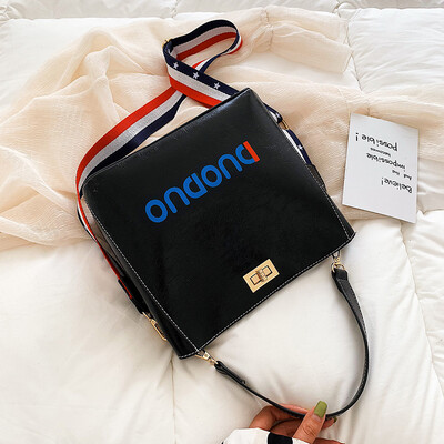 

Vintage small bag chic fashionable broadband handbag new 2019 buckle womens bag one-shoulder bag one-shoulder bag one-sho