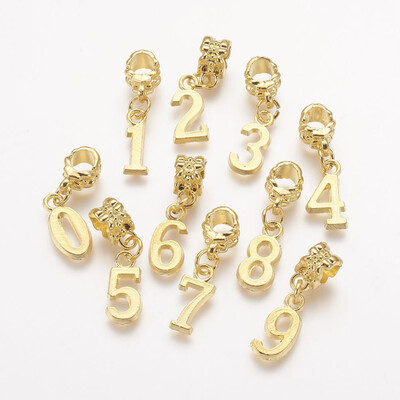 

Alloy European Dangle Beads Number Mixed 27528mm pendant 1516x58x152mm Hole 5mm