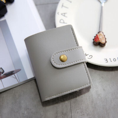 

Fashion Women Purse Solid Leather Small Wallet Ladies Hasp Short Clutch Wallet Vintage PU Leather Women Money Bags