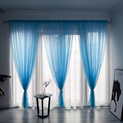 

Gobestart Leaves Sheer Curtain Tulle Window Treatment Voile Drape Valance 1 Panel Fabric