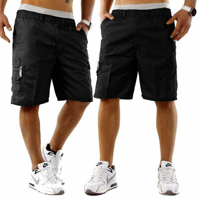 

New Mens Shorts Cotton Casual Summer Half Pant Stretch Slim Fit Short