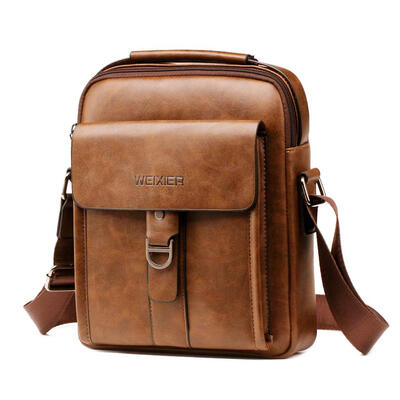 

Solid Color Sports Shoulder Messenger Packs Men PU Leather Crossbody Bags