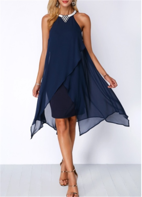 

Diamond lined Chiffon Dress