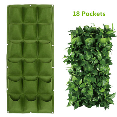 

Siaonvr 18 Pocket Vertical Greening Hanging Wall Garden Plant Grow Pot Bag Planter