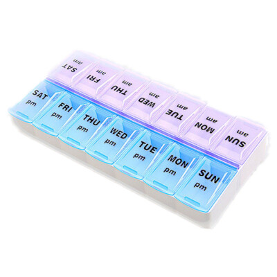 

Siaonvr 7 Day Pill Box Medicine Tablet Dispenser Organiser Weekly Storage Case for AM PM