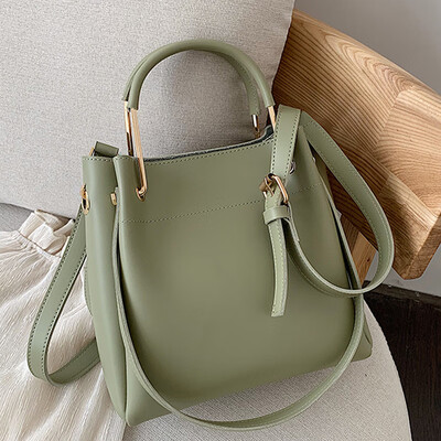 

Women 2019 spring&summer new Korean handbag simple shoulder Messenger bag Joker womens bag bucket bag