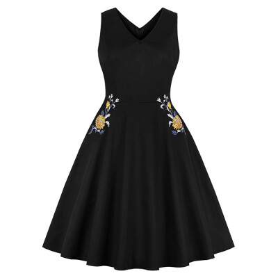 

Vintage Embroidery Fit&Flare Dress