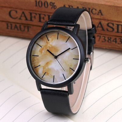 

Hot-selling British style marble mens casual belt quartz watch