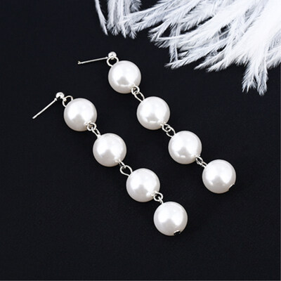 

New Brand Design Gold Color Wild Simulated Pearl Earrings For Women Personality Geometric Female Elegant Earring Accessories