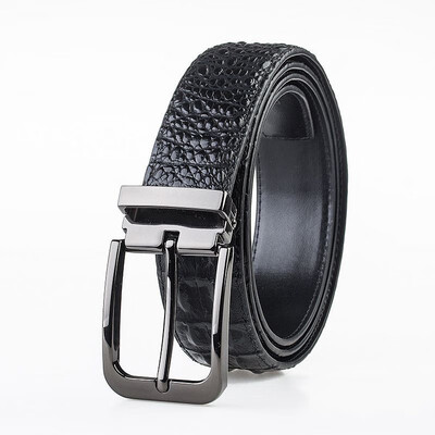 

New Men leather belt high quality Alloy pin buckle belt Business affairs Men high quality casual solid color belt