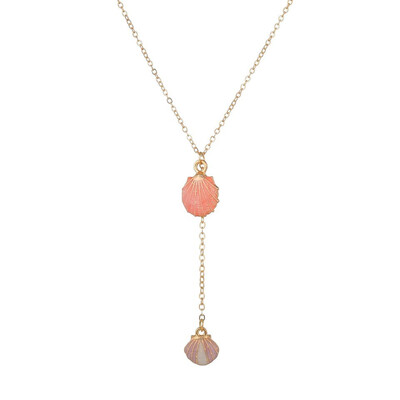 

New Multicolor Shell Pearl Pendant Simple Exquisite Sweet Girl Fashion Jewelry Summer Gift Clothing Accessories Gold Necklace