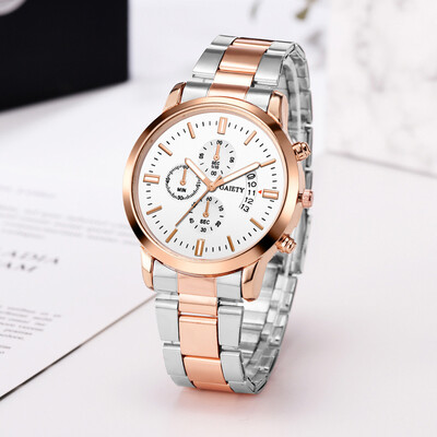 

Gobestart New Luxury Men Fashion Stainless Steel Calendar Multi Needle Sports Quartz Watch