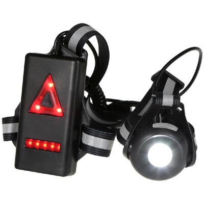 

Outdoor Night Running Lights 500 Lumen Chest LED Light Back Warning Light Belt Rechargeable for Running Jogging Camping Hiking Fis