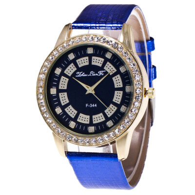 

RM Womens New Diamond Quartz Watch Fashion Crocodile Strap