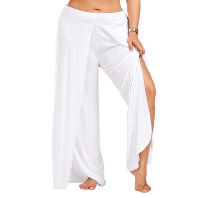 

Plus Size Palazzo Pants with High Split