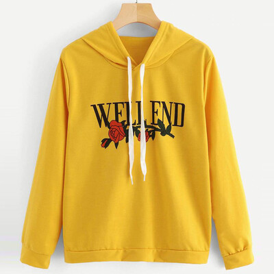

Starmoon Womens Autumn Loose Long-Sleeved Printed Hooded Sweatshirt Guard