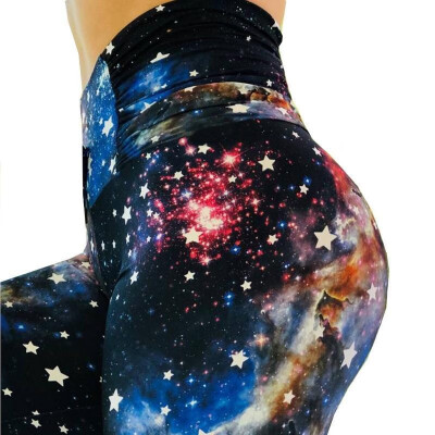 

Cross-border for Wish Amazon universe starry sky sportswear fitness clothing bottoming sports pants yoga pants women Starry