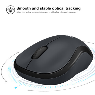 

Logitech M220 Wireless Wifi Mouse Ergonomic Silent Mobile Computer Mouse with 24G Receiver Grey