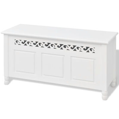 

Storage Bench Baroque Style MDF White