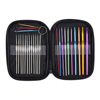 

25pcs Aluminum Crochet Hooks Knit Weave Craft Yarn Sweater Sewing Needles