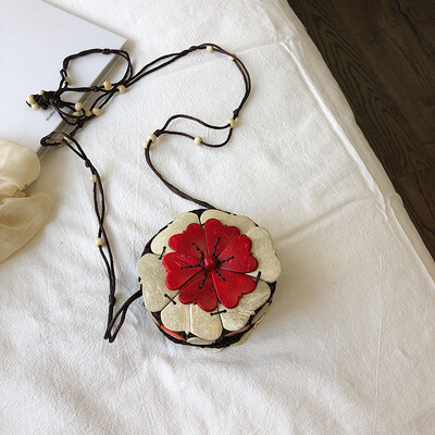 

Summer foreign style mini small bag fashion ethnic coin purse womens bag new 2019 shoulder slung small round bag