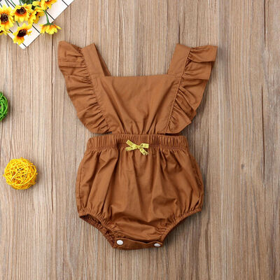 

Baby Girls Summer Ruffle Romper Bodysuit Playsuit Sunsuit Clothes Outfits