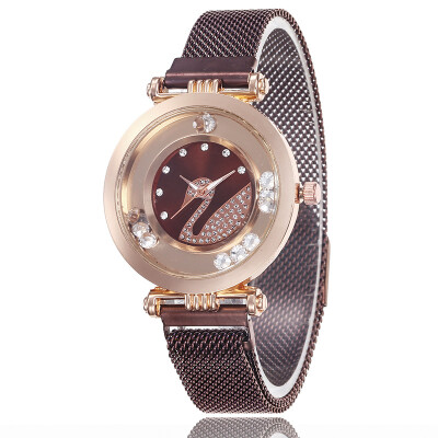 

Magnet magnet strap ladies watch wholesale swan diamond sand quick&simple quartz watch