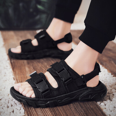 

Summer new sandals mens lovers beach sandals slippers dual-use non-slip outdoor leisure black