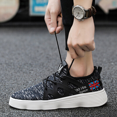 

Flying woven sneakers breathable white mesh shoes mens casual shoes old shoes running shoes