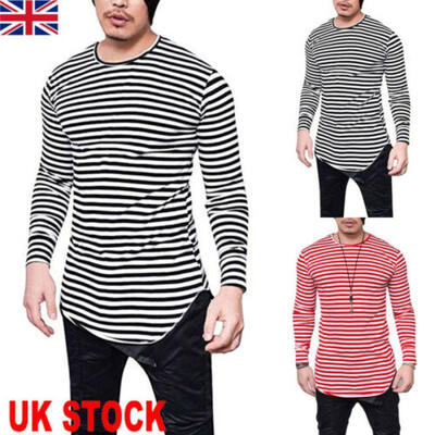 

MENS T-SHIRT EXTRA LONG TALL BODY URBAN TEE LONGLINE OVERSIZED FASHION TOP OFFER