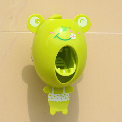 

Siaonvr Creative Cartoon Automatic Toothpaste Dispenser Wall Mount Stand Bathroom Sets