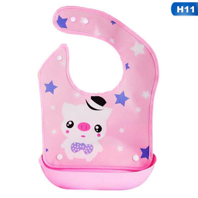 

Cartoon Waterproof Bib Feeding Stereo Pick Rice Pocket Baby Boy Girl Aprons