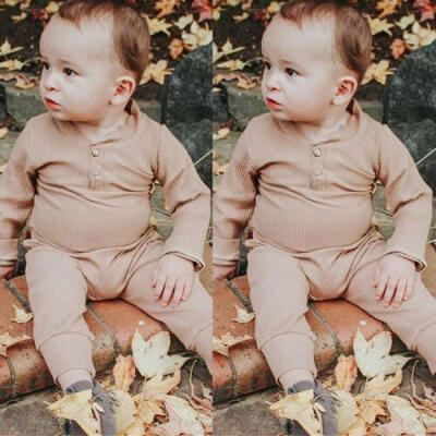 

UK Baby Boys Newborn Clothes Solid Romper Bodyauit Playsuit Outfits One-Piece