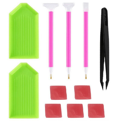 

DIY Diamond Painting Tools Set Pen Glue Plastic Tray Set Embroidery Cross Stitch Sewing Accessories 24 Pieces