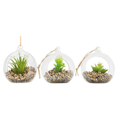 

set of 3 artificial succulent planter