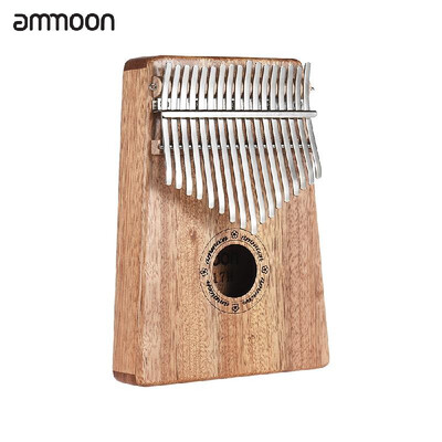 

ammoon Thumb Piano Kalimba Mbira Sanza 17 Keys Swartizia Spp Solid Wood with Carry Bag Music Book Musical Scale Stickers Tuning Ha