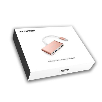 

LENTION CB-TP-C13 4 In 1 Hub Multi-port Adapter Type-C to USB30 2 USB20 PD Converter Connector for MacBook