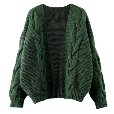 

〖Follure〗Women Winter Outwear Umbilical Twist Knitted Cardigan Sweater