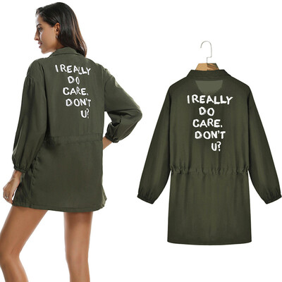 

Toponeto Womens Casual Letter Printed Coat Loose Long Sleeve Kimono Jacket Cardigan Tops