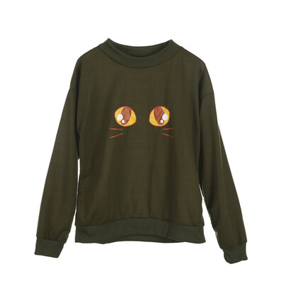 

Fahion Women Girl Long Sleeve Army Green Sweatshirt Sweater Warm Spring FallTops