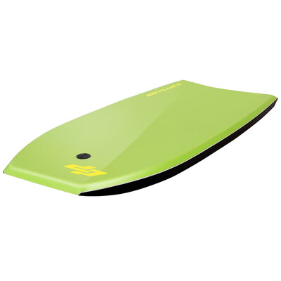 

42" Lightweight Super Bodyboard Surfing WLeash IXPE Deck EPS Core Boarding-Green & Yellow
