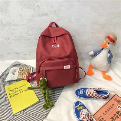 

Bag girl Korean version of the original Uzzang high school students ins feng bf backpack ancient feeling a pair of backpacks