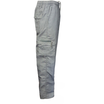 

NEW MENS CASUAL ELASTICATED WAIST CARGO COMBAT TROUSERS PANTS WORK RUGBY BOTTOMS
