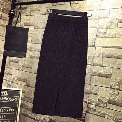 

Womens Elastic Waist Solid Slim Fit Skirt Office Business Work Pencil Bottoms